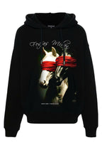 FesFas horse-print Hoodie | Black