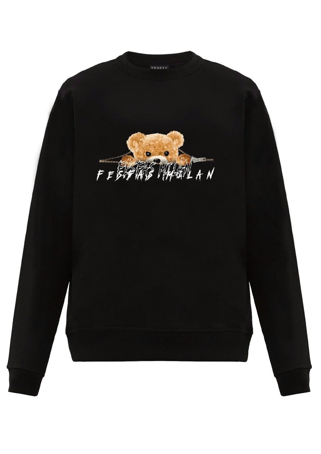 FesFas teddy bear-print Sweatshirt | Black