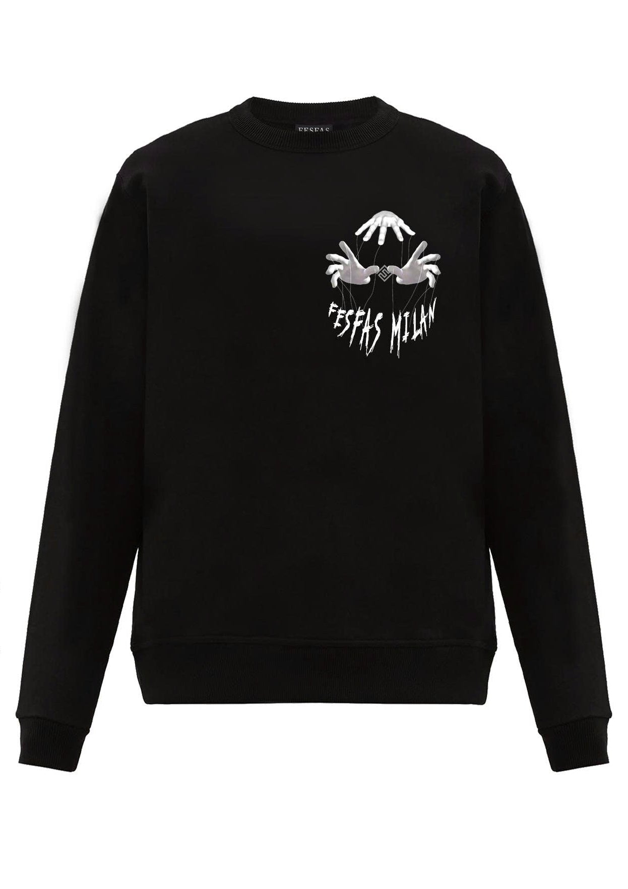 FesFas hands-print Sweatshirt | Black | Men