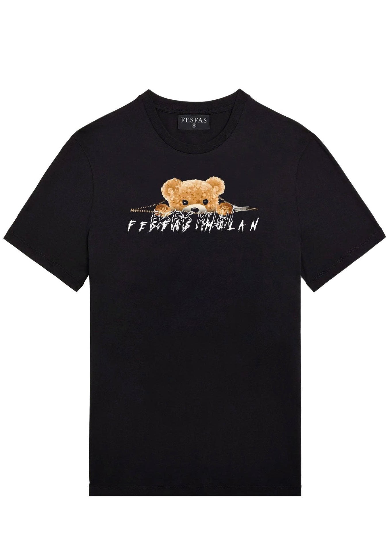 FesFas teddy bear-print T-shirt | Black | Men