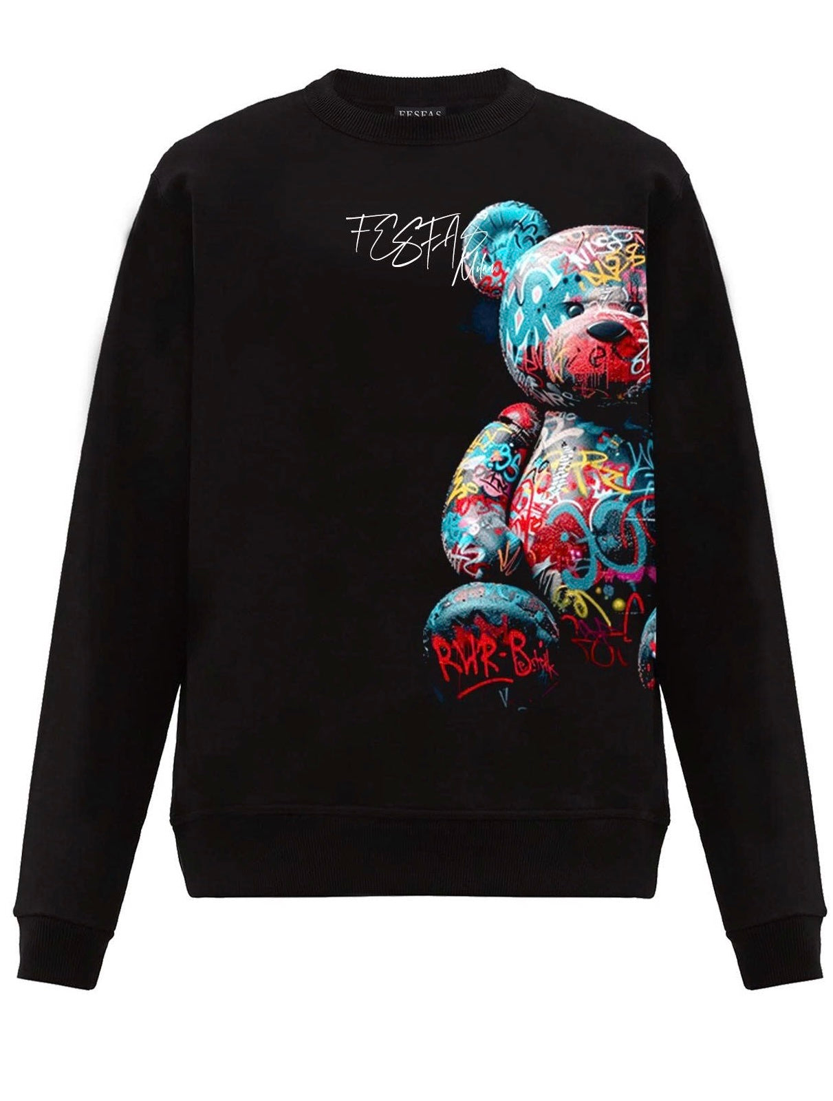 FesFas colorful bear-print Sweatshirt | Black