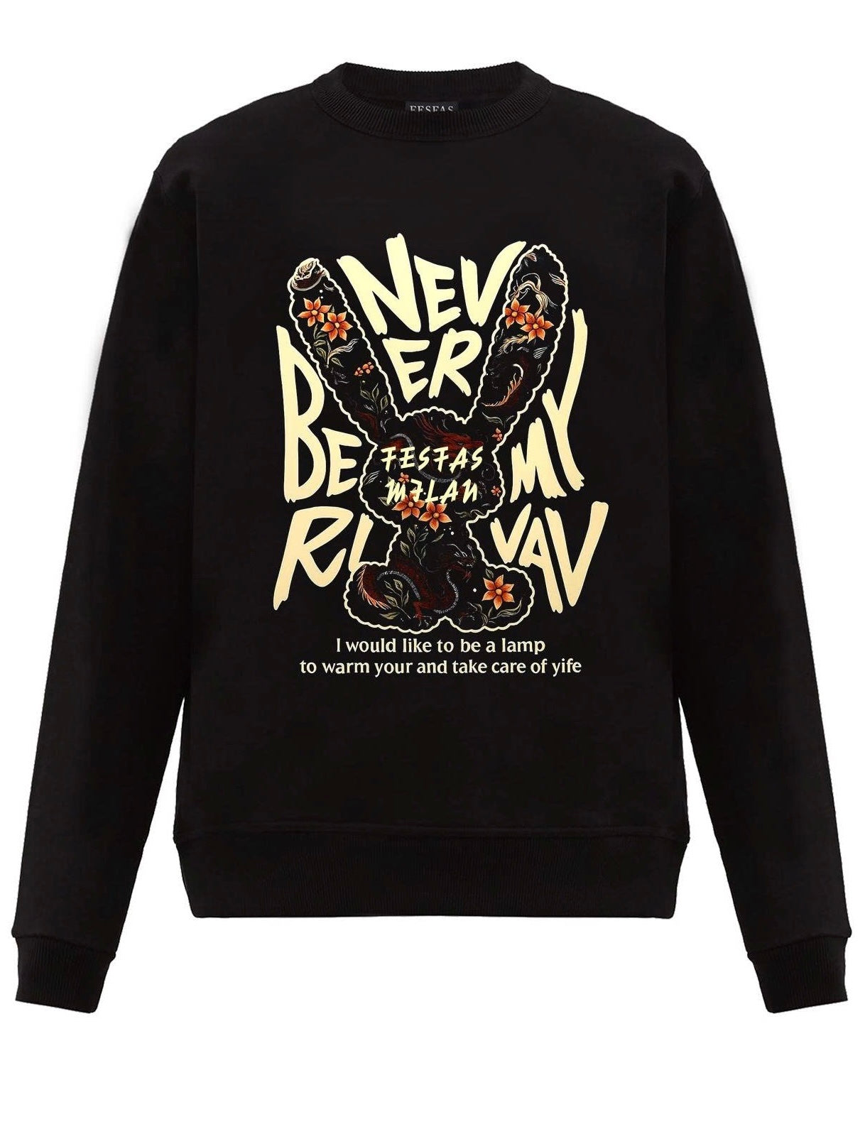 FesFas bunny-print Sweatshirt | Black