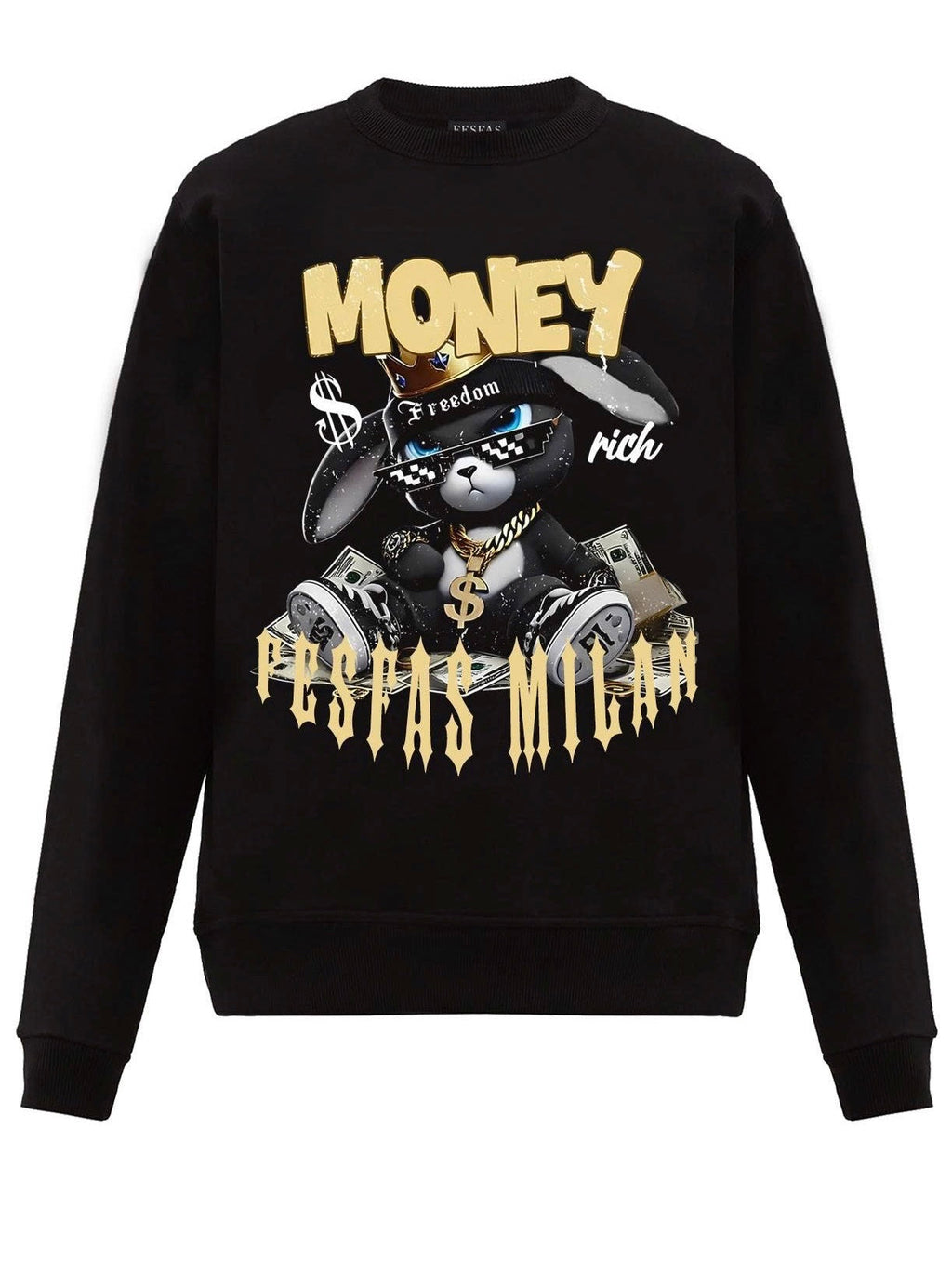 FesFas bunny-print Sweatshirt | Black