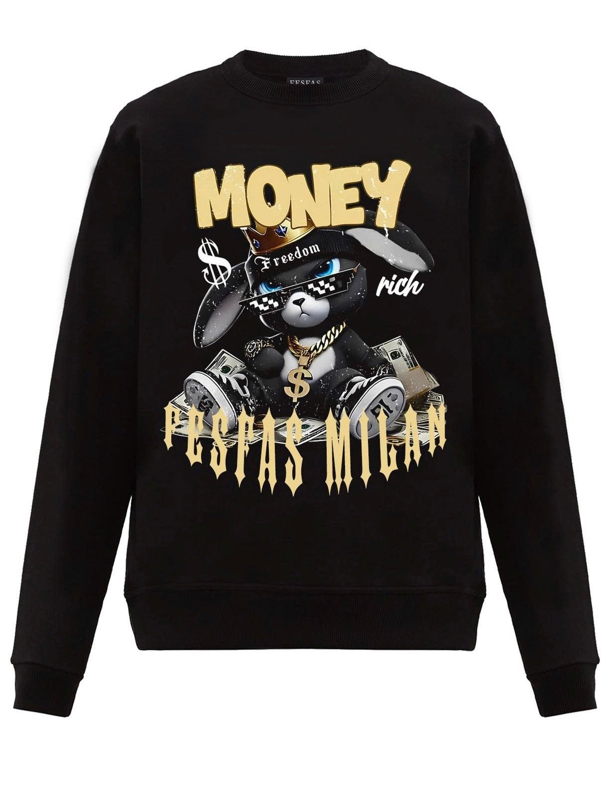FesFas bunny-print Sweatshirt | Black