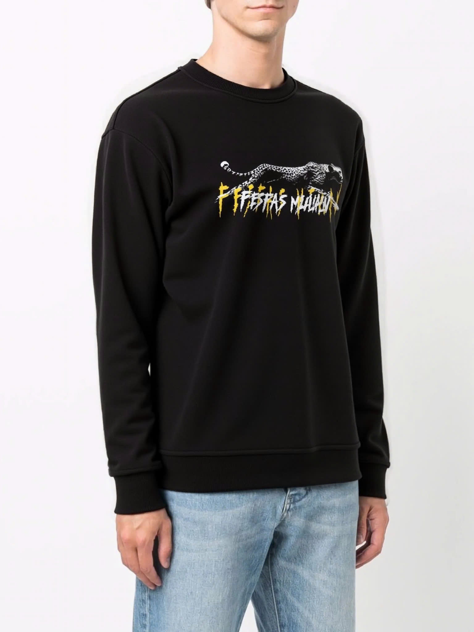 FesFas panther-print Sweatshirt | Black