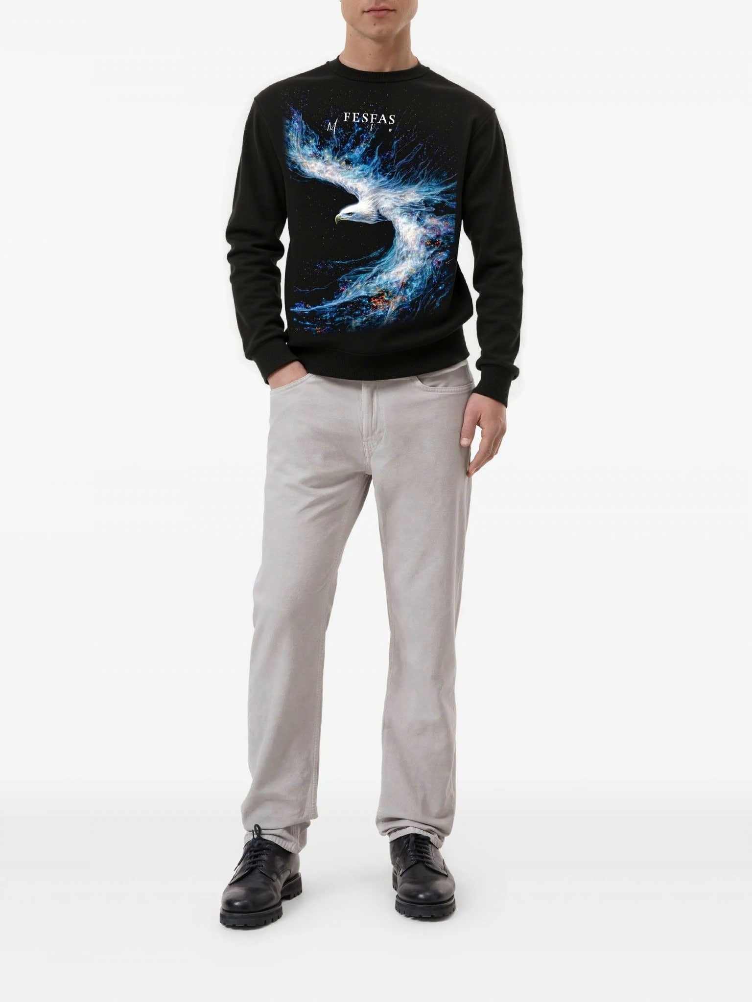 FesFas Eagle-print Sweatshirt | Black
