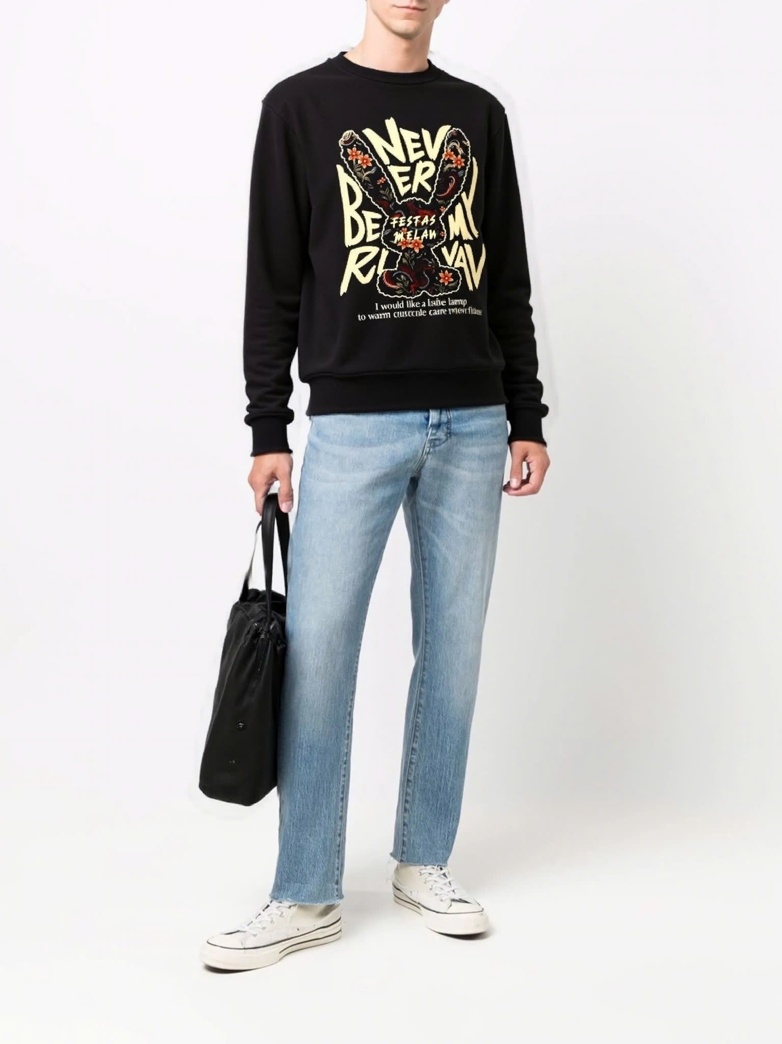 FesFas bunny-print Sweatshirt | Black