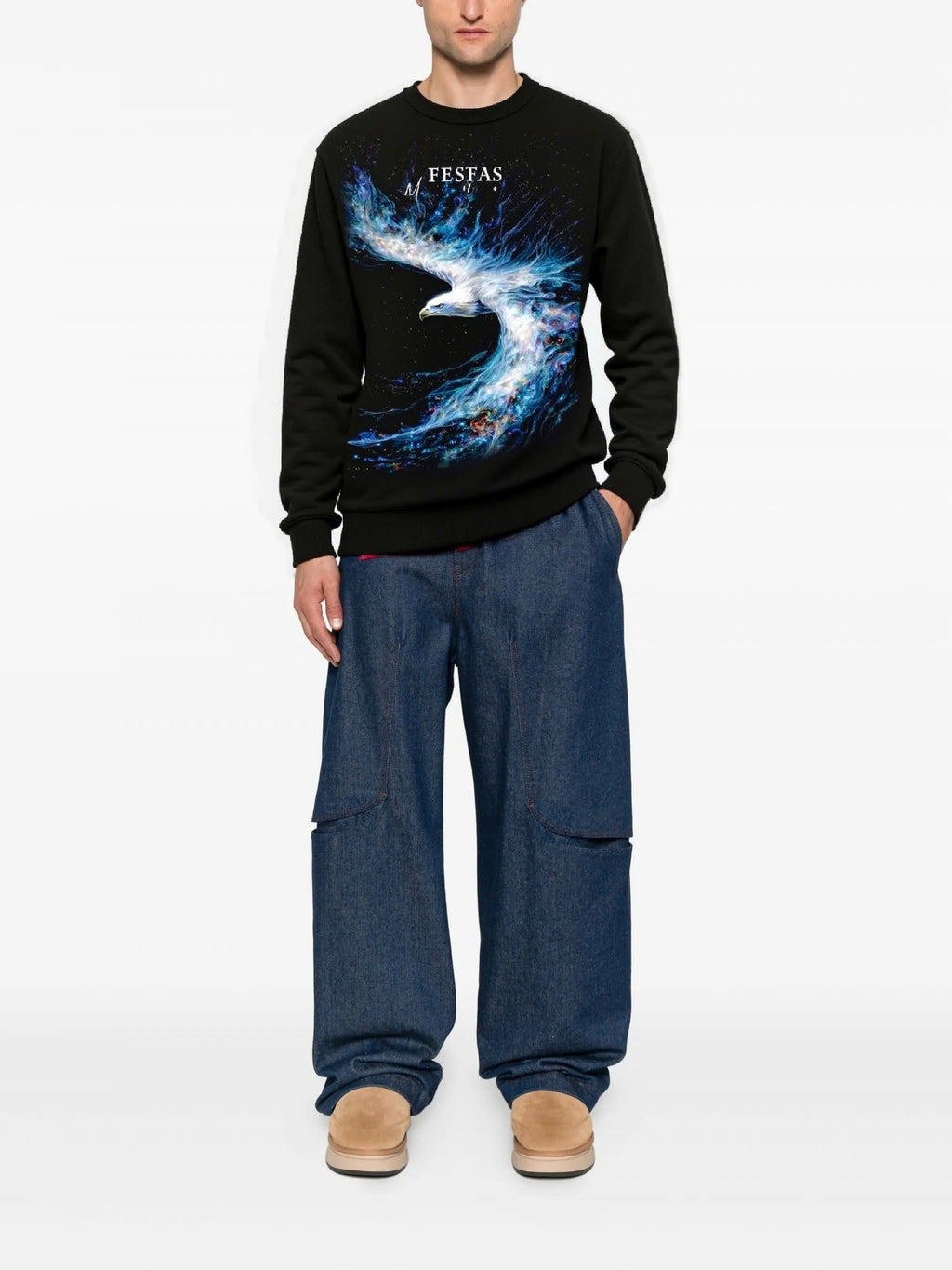 FesFas Eagle-print Sweatshirt | Black