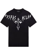 FesFas cross-print T-shirt | Black | Men
