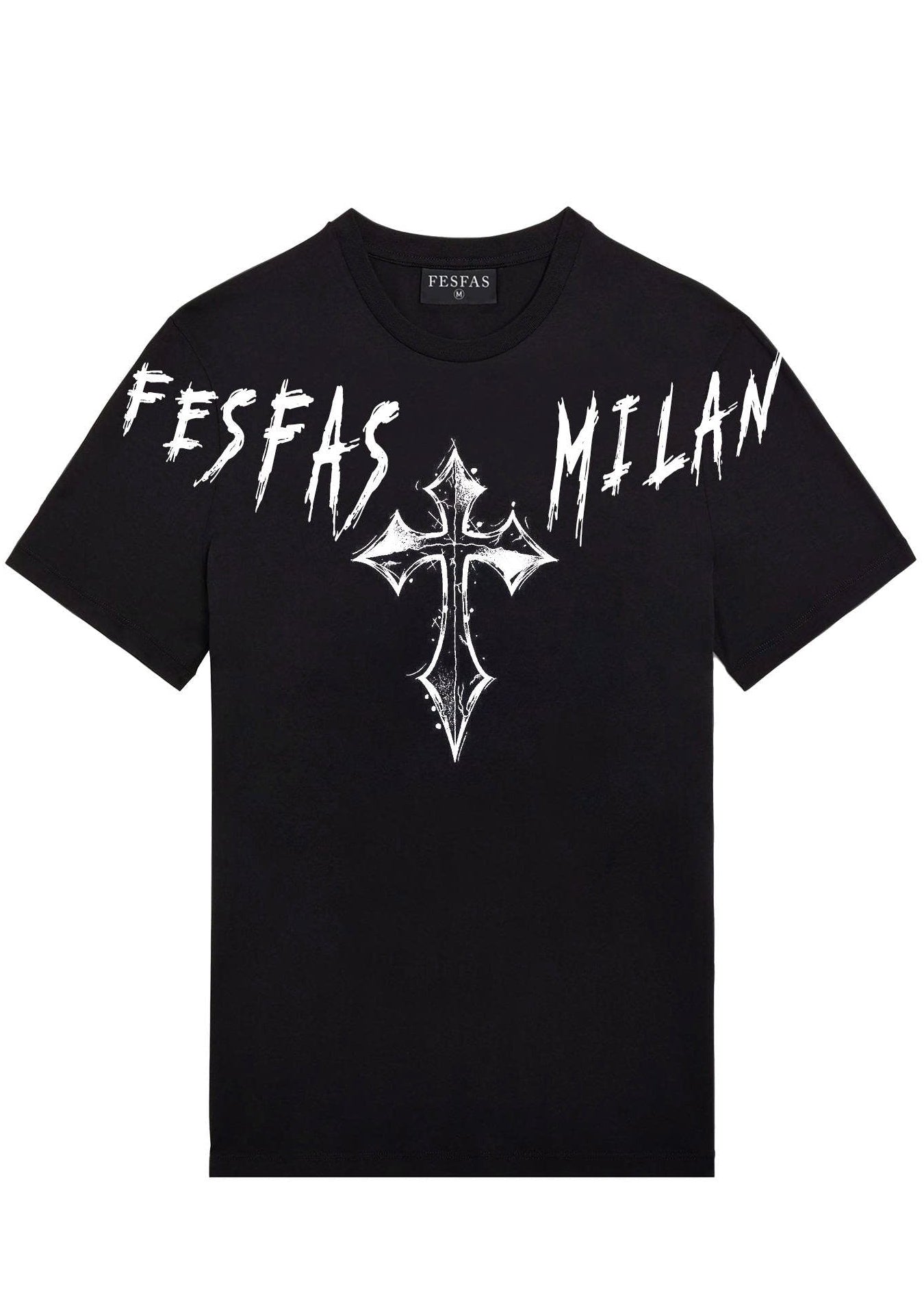 FesFas cross-print T-shirt | Black | Men