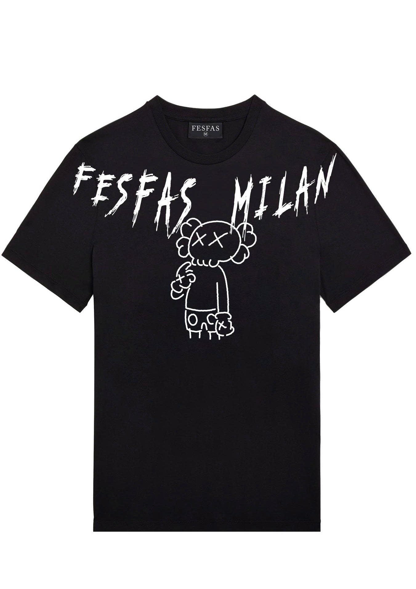 FesFas cartoon-print T-shirt | Black | Men