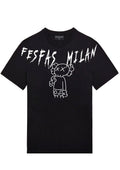 FesFas cartoon-print T-shirt | Black | Men