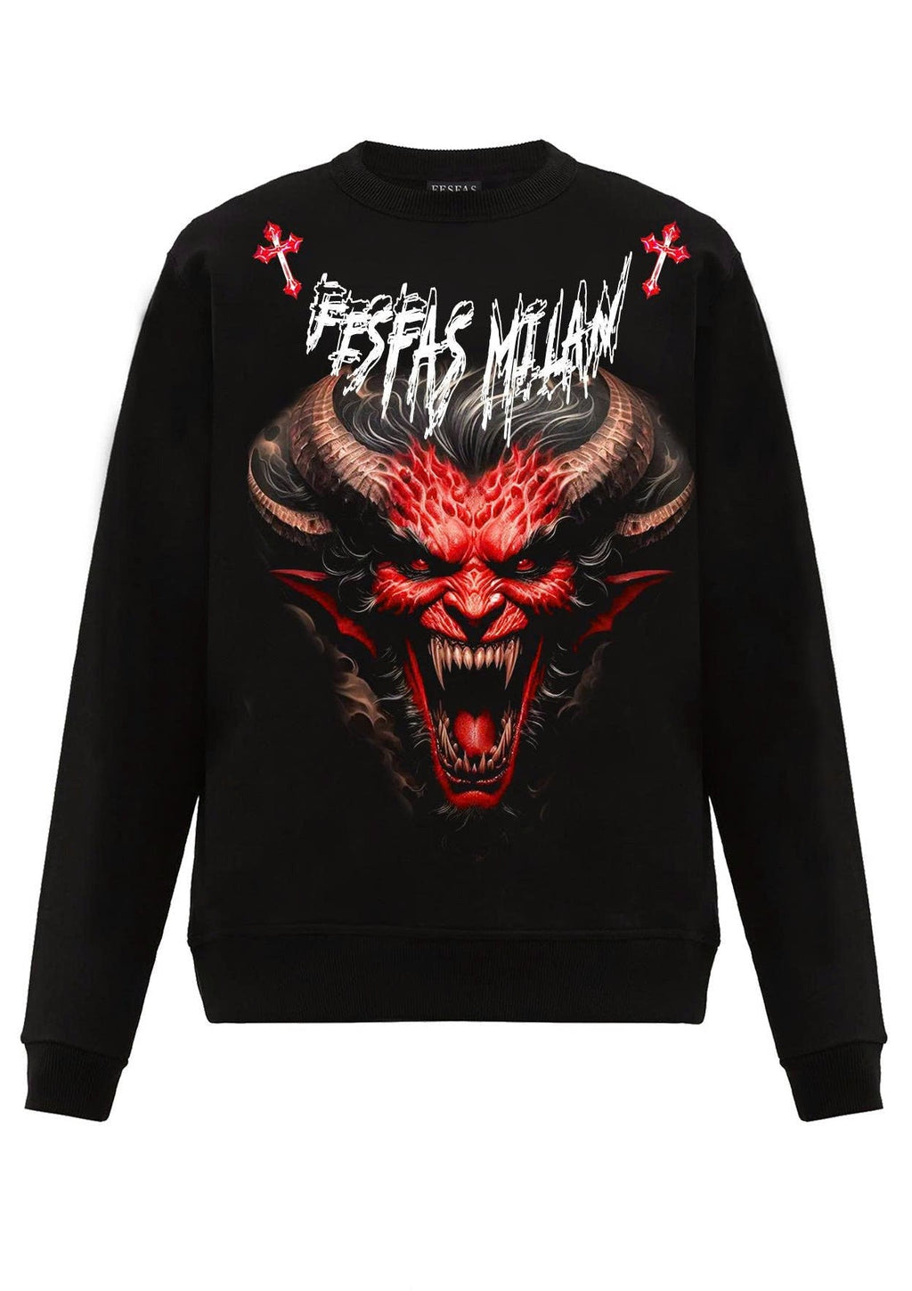 FesFas devil-print Sweatshirt | Black