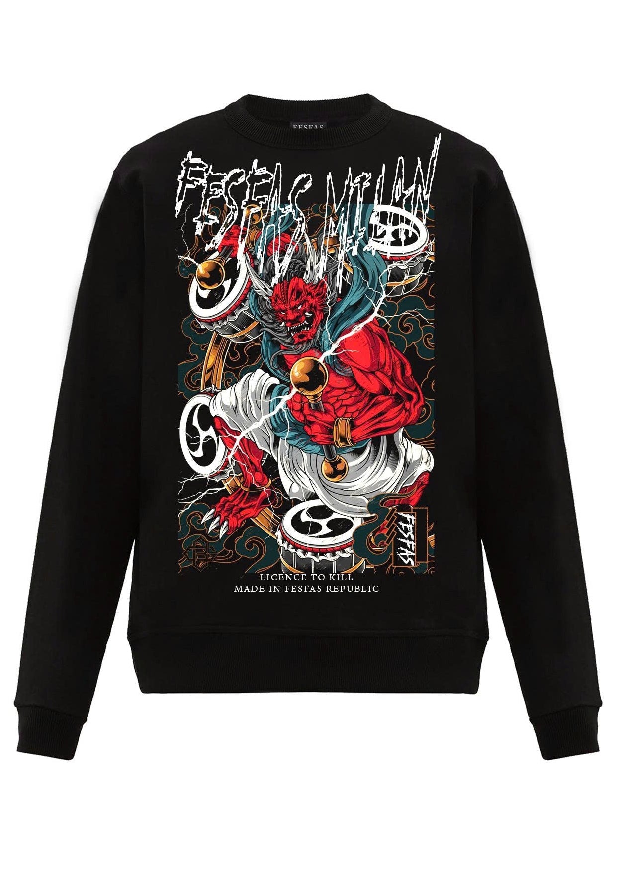 FesFas storm warrior-print Sweatshirt | Black