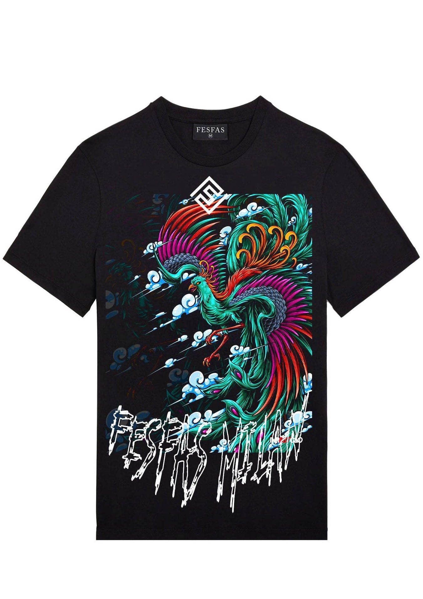 FesFas tattoos-print T-shirt | Black