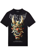 FesFas oni mask-print T-shirt | Black