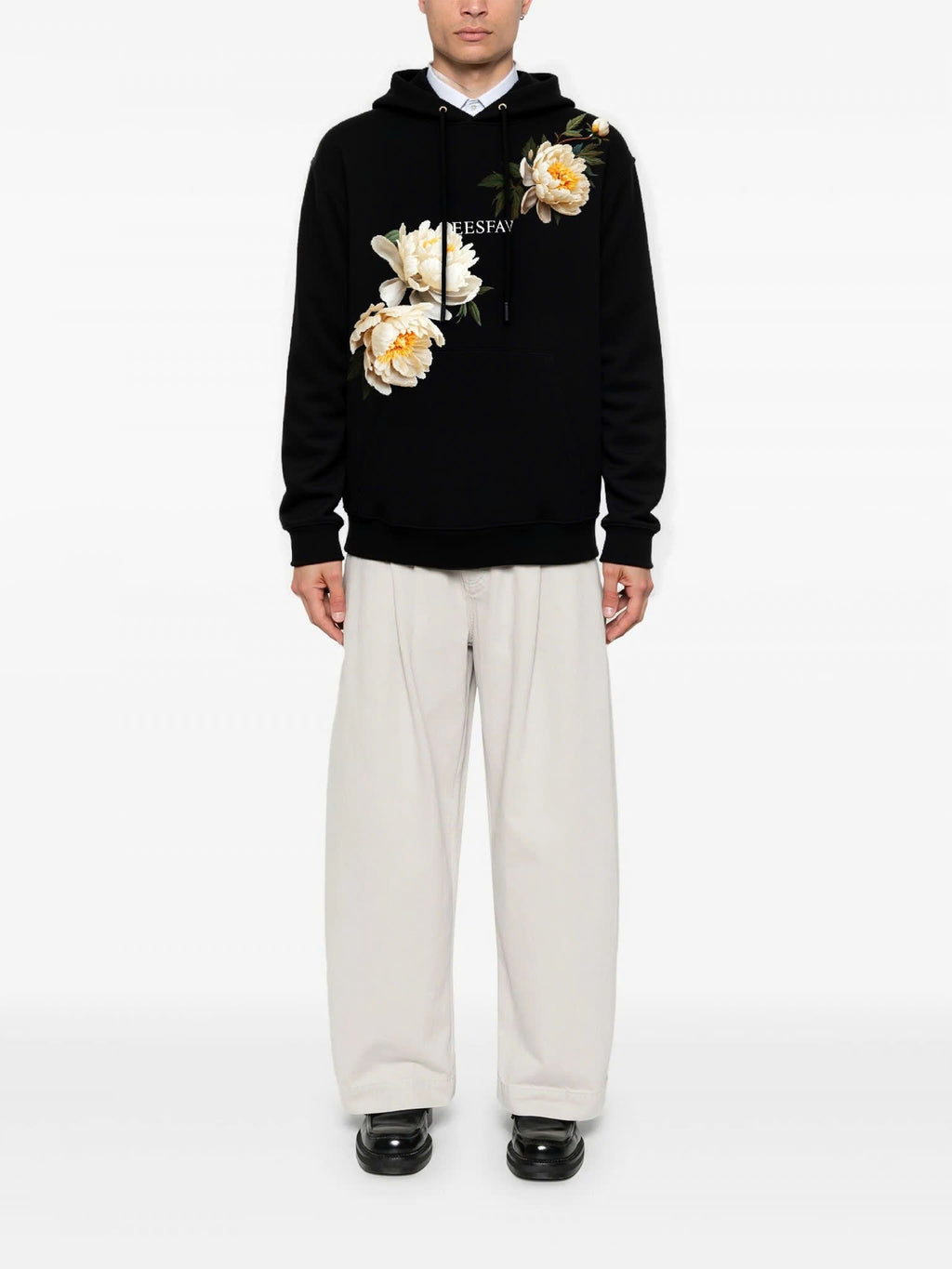 FesFas Flower-print Hoodie | Black