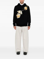 FesFas Flower-print Hoodie | Black