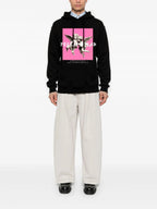 FesFas Angel-print Hoodie | Black
