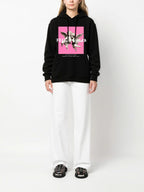 FesFas Angel-print Hoodie | Black