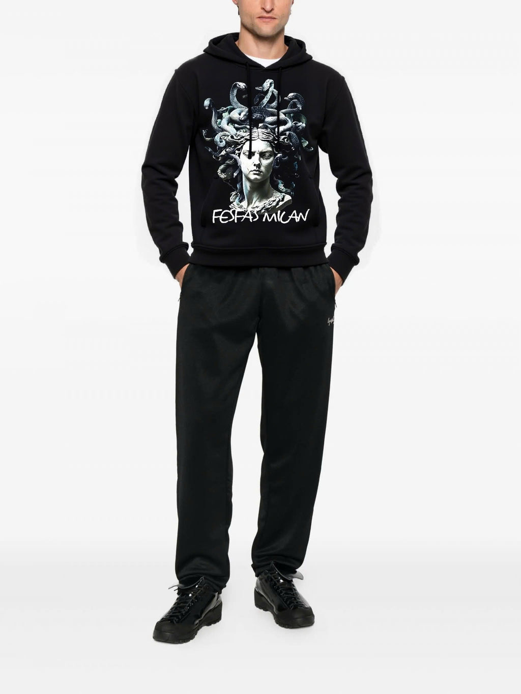 FesFas Medusa-print Hoodie | Black