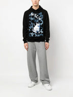 FesFas Cat-print Hoodie | Black