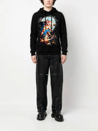 FesFas Angel-print Hoodie | Black