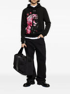 FesFas jaguar-print Hoodie | Black