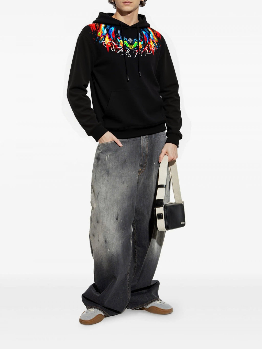 FesFas color-print Hoodie | Black