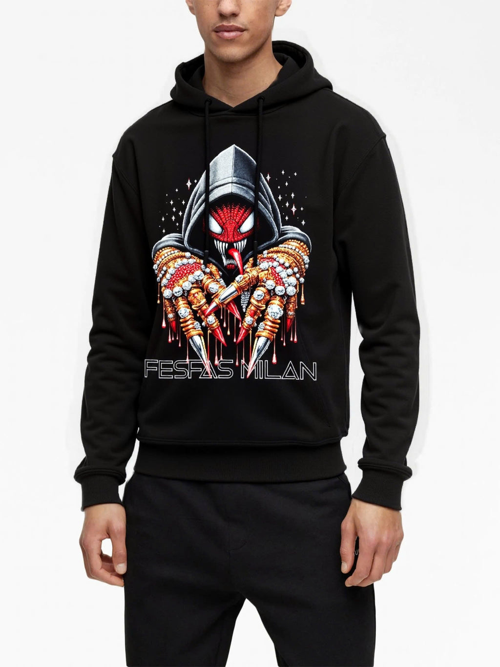 FesFas venom-print Hoodie | Black