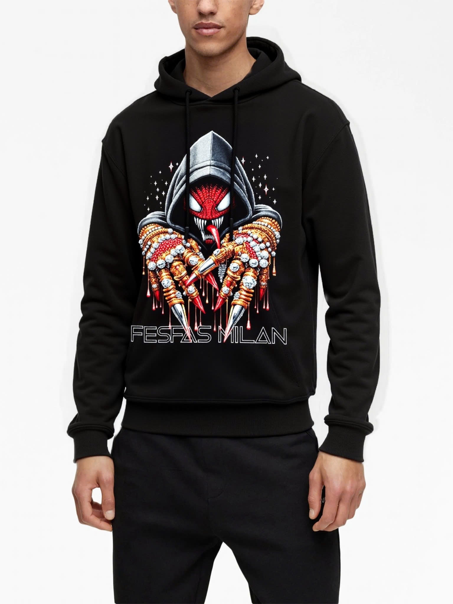 FesFas venom-print Hoodie | Black