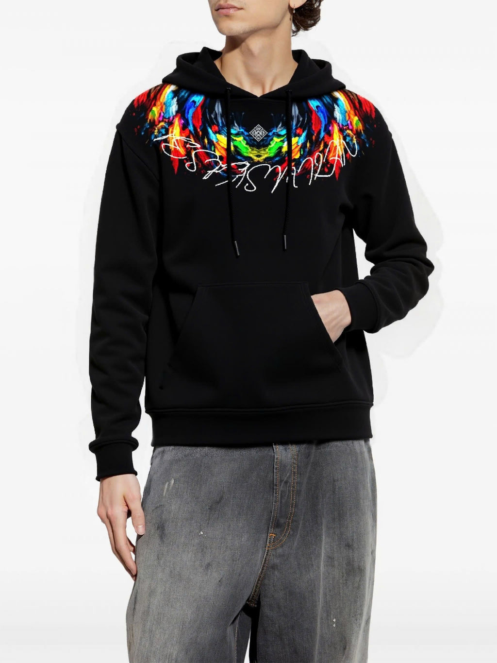 FesFas color-print Hoodie | Black