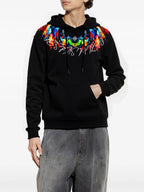 FesFas color-print Hoodie | Black