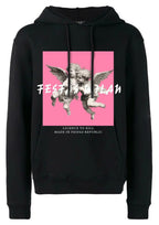 FesFas Angel-print Hoodie | Black