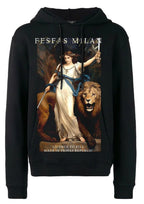 FesFas Lady-print Hoodie | Black