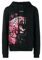 FesFas jaguar-print Hoodie | Black