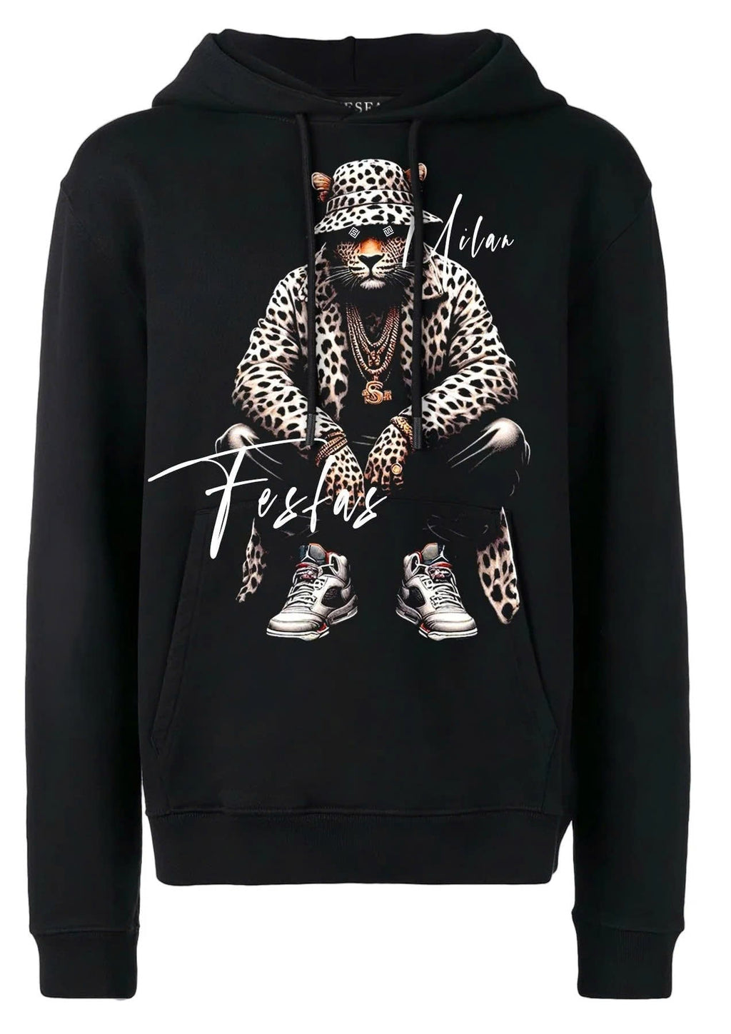 FesFas leopard-print Hoodie | Black