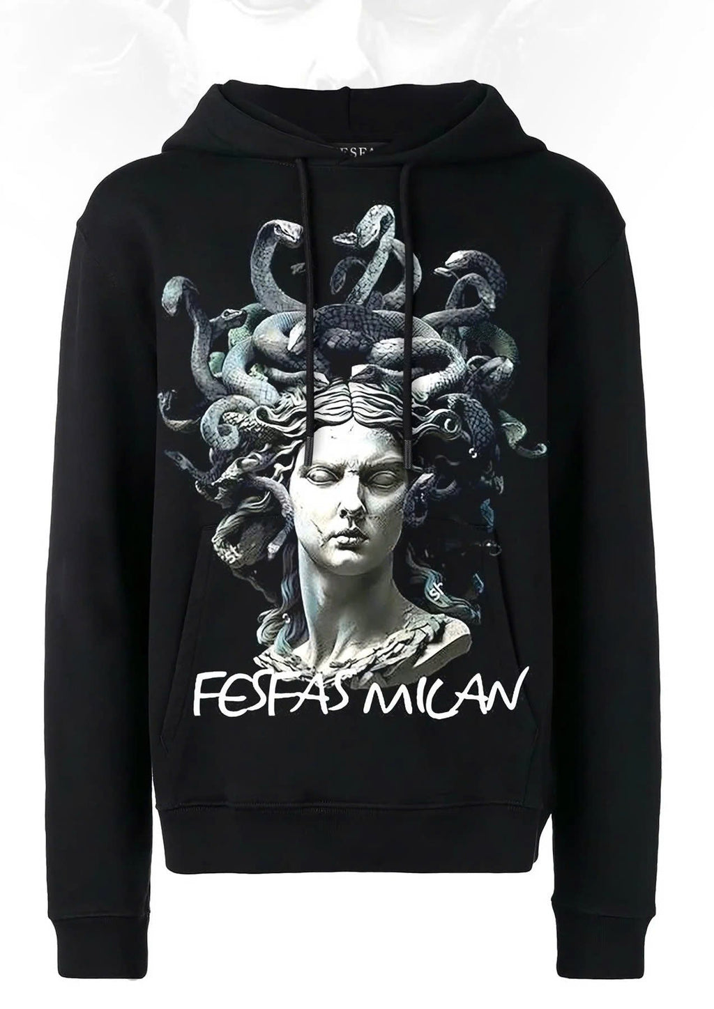 FesFas Medusa-print Hoodie | Black