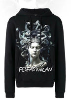 FesFas Medusa-print Hoodie | Black