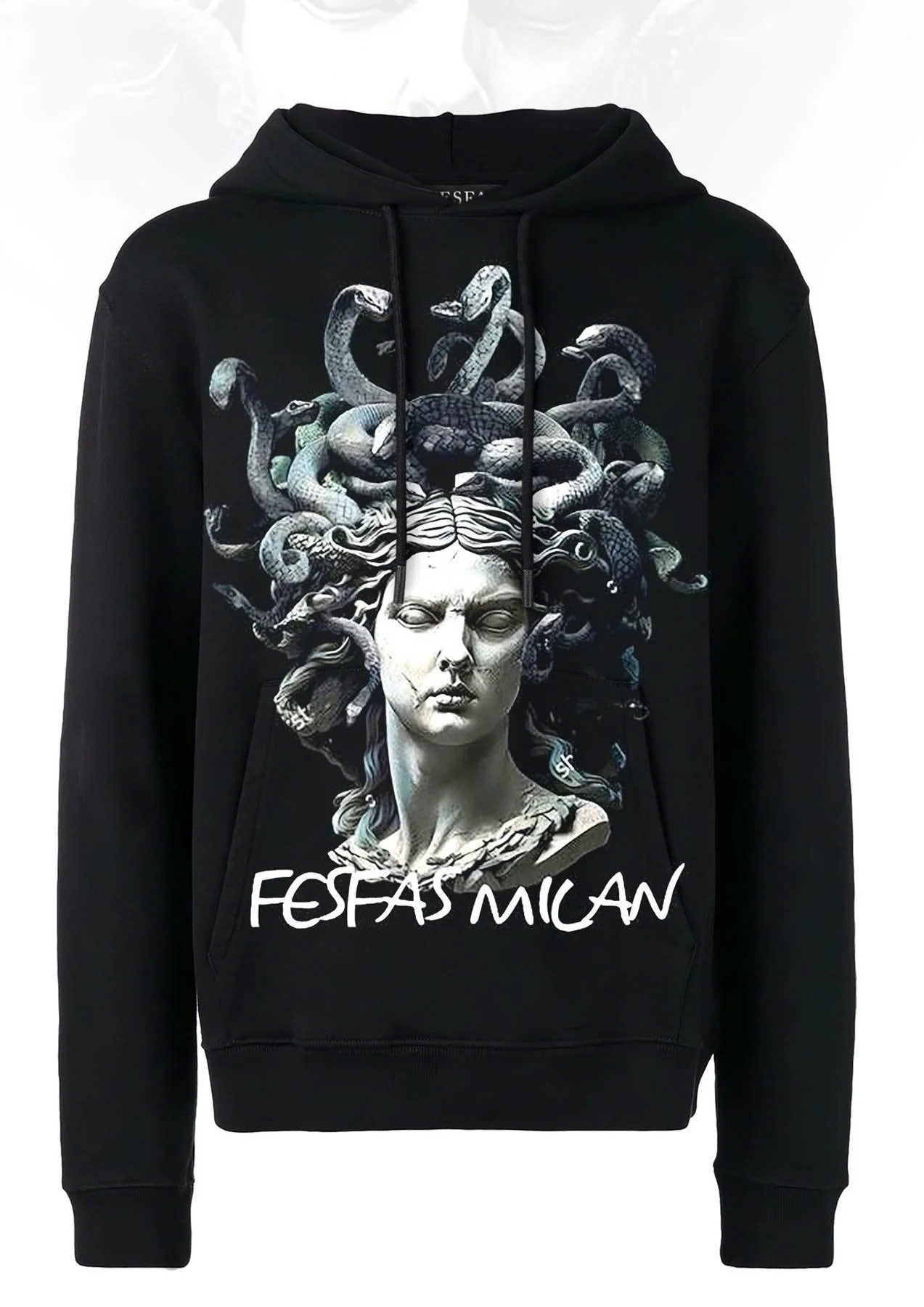 FesFas Medusa-print Hoodie | Black