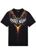 FesFas light eagle-print T-shirt | Black