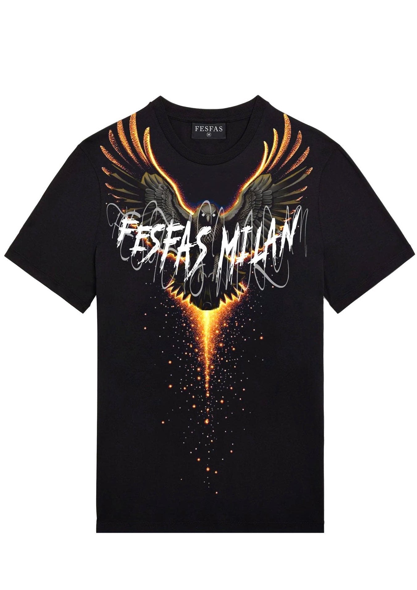 FesFas light eagle-print T-shirt | Black