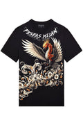 FesFas flame phoenix-print T-shirt | Black