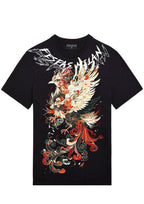 FesFas flame phoenix-print T-shirt | Black