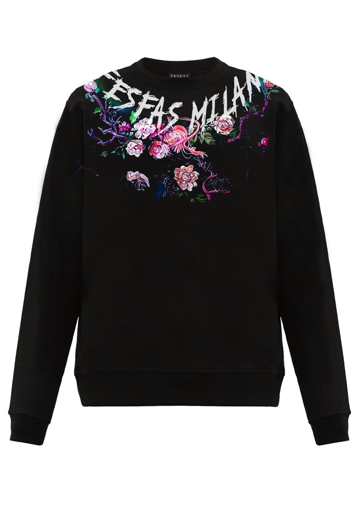 FesFas flowers-print Sweatshirt | Black
