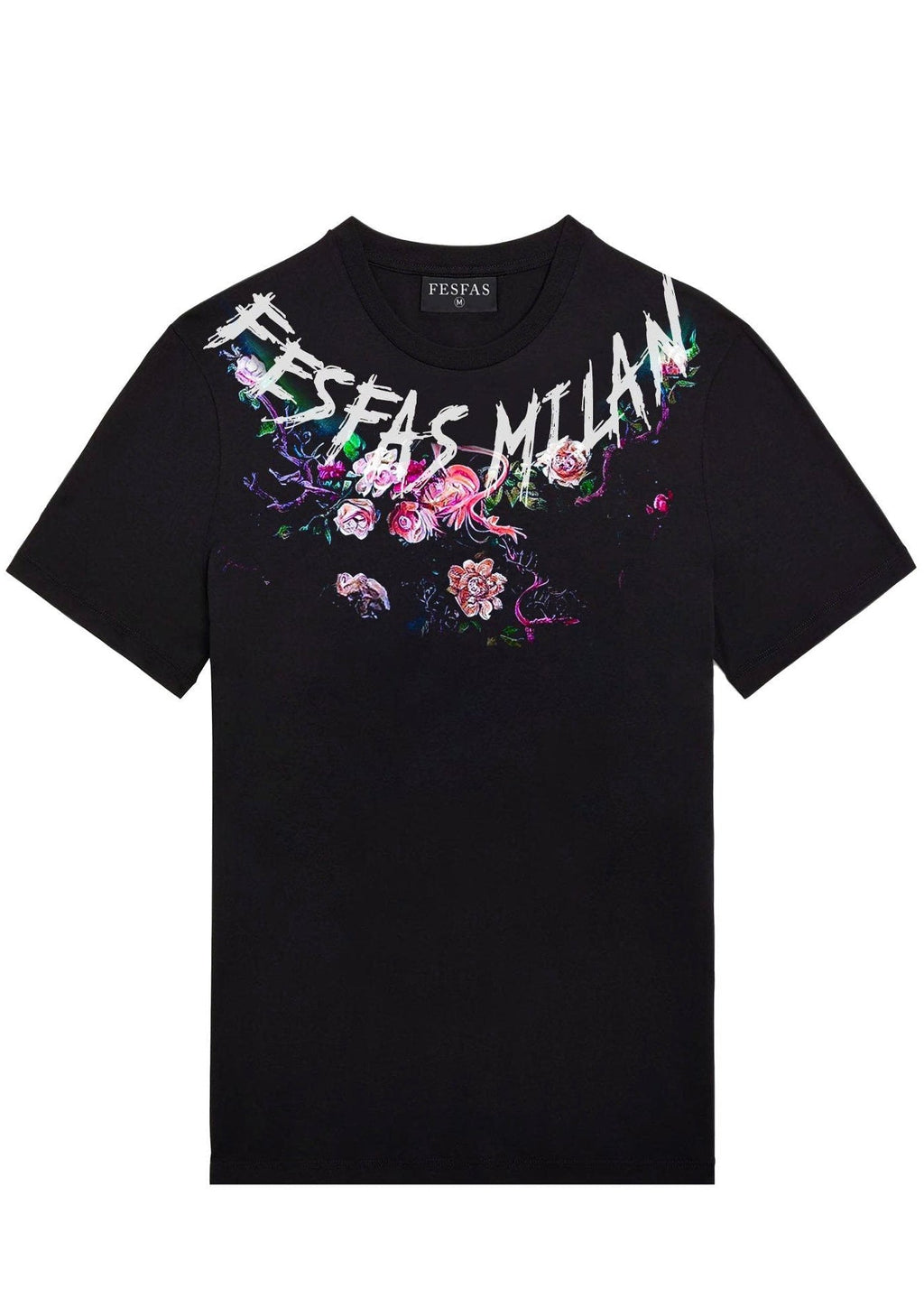 FesFas flowers-print T-shirt | Black
