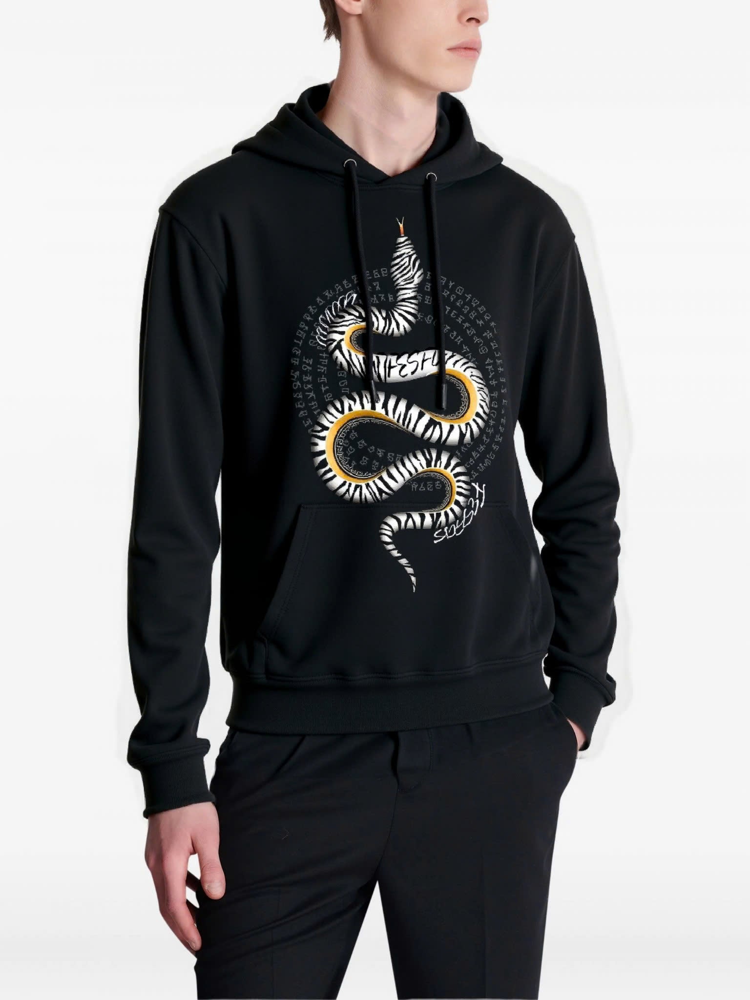 FesFas snake-print Hoodie | Black