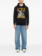 FesFas Angel-print Hoodie | Black