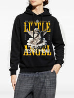 FesFas Angel-print Hoodie | Black
