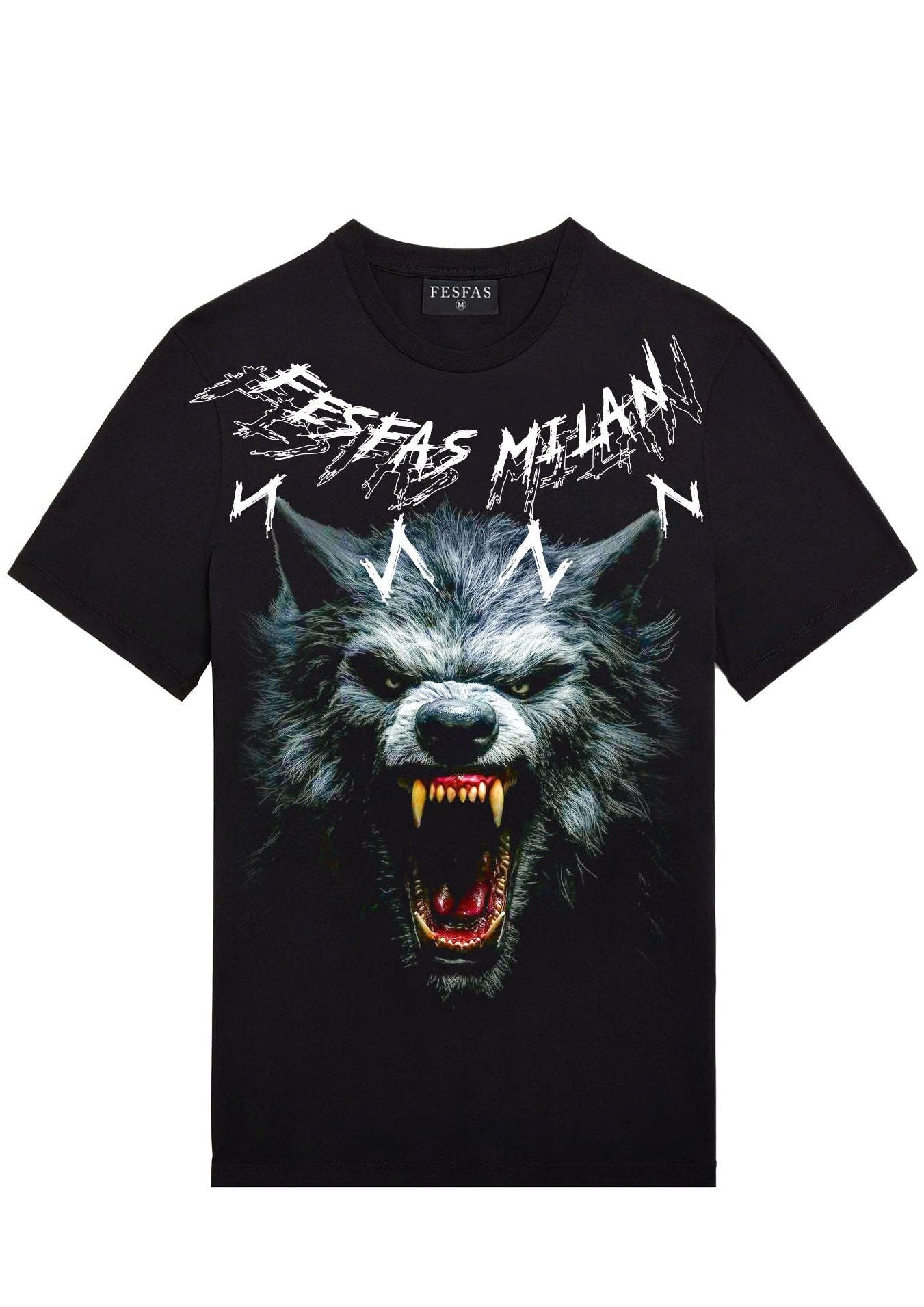 FesFas alpha wolf-print T-shirt | Black | Men